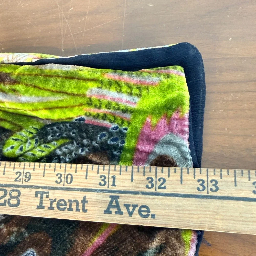 Scarf Women's Multicolor Burnout Velvet Peacock Feather Boho Shawl Wrap 7x66